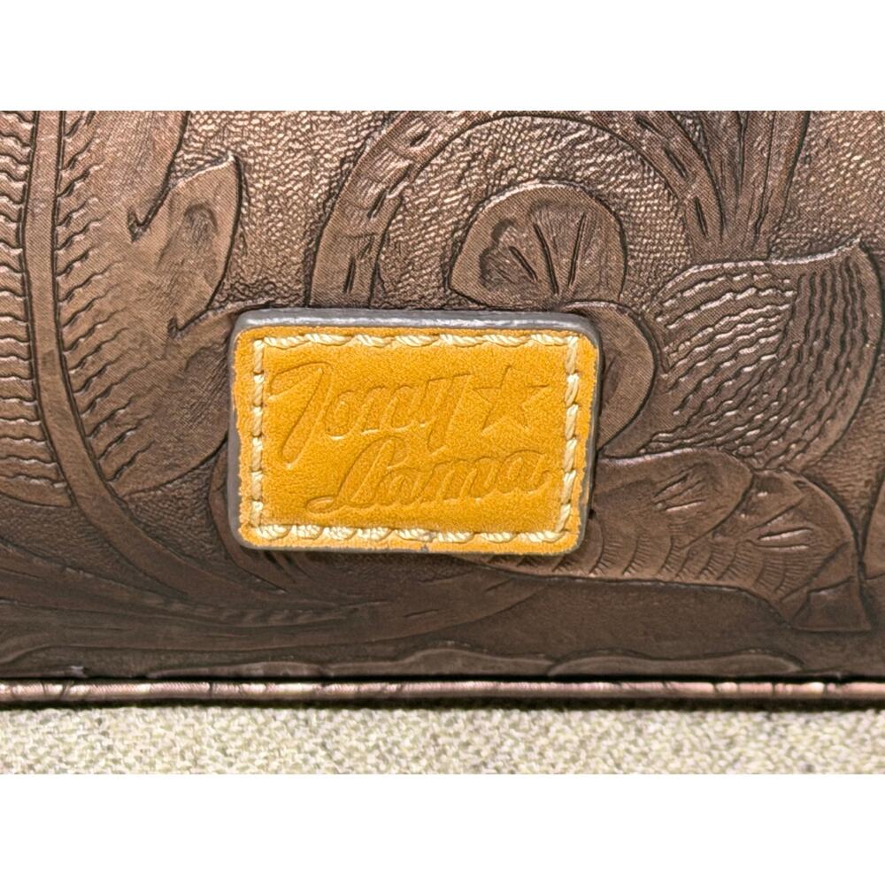 Tony Lama Brown Embossed Floral Crossbody Bag Western Tooled Shoulder Purse - Picture 3 of 14